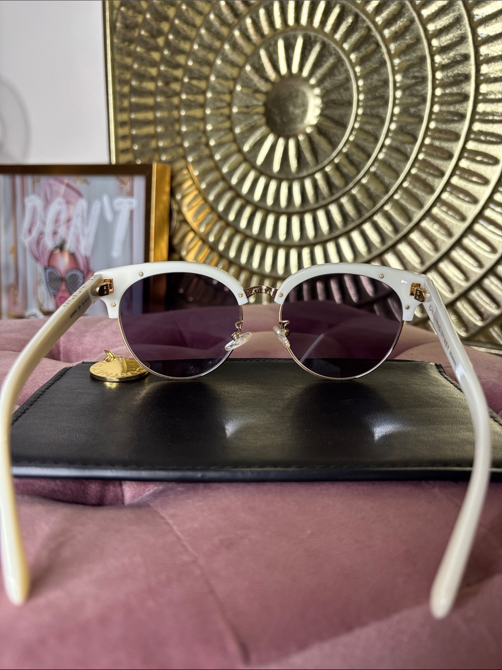Authentic Stella McCartney Sunglasses with Navy Lenses and Gold Accents - Picture 7 of 8